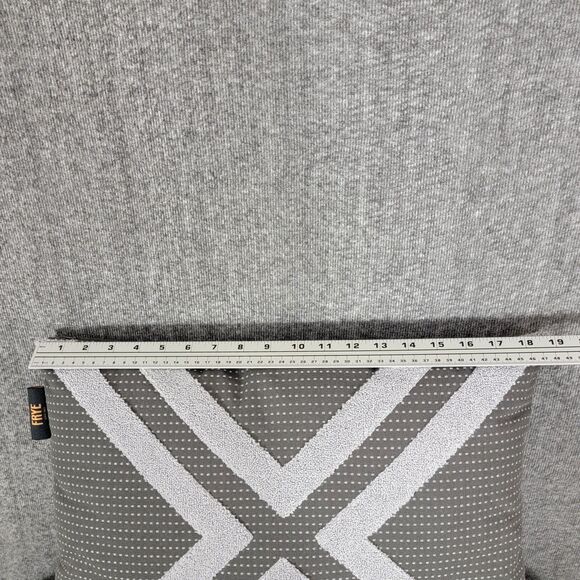 Frye Throw Pillow Gray Contemporary Textured Zippered Side Rectangle 18x13 - Picture 3 of 9